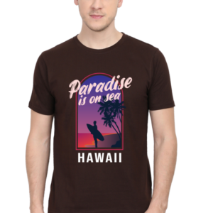 Paradise Is On The Sea Round Neck Half Sleeves Classic T-shirt