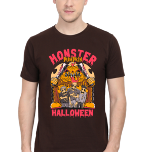 Monster Pumpkin Round Neck Half Sleeves Classic T-shirt