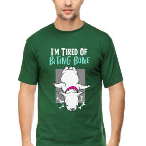 I am Tired Of Biting Bone Round Neck Half Sleeves Classic T-shirt