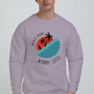 Beach More Worry Less Oversized Sweatshirt