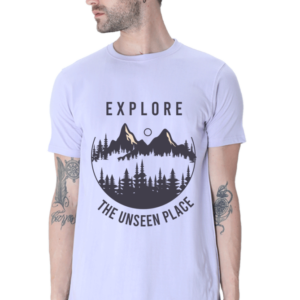 Explore The Unseen Places Round Neck Half Sleeves Classic T-shirt